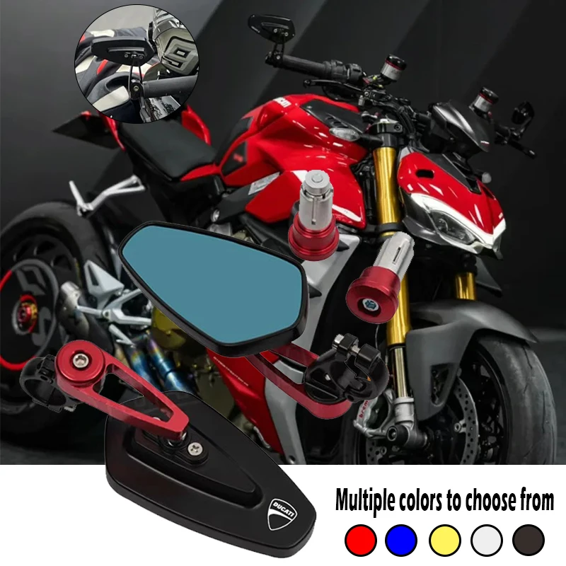 Espelhos retrovisores para guidão de motocicleta, para ducati 400 620 695 696 796 821 monstro 899 959 1199 1299 panigale 848 /evo 1198/s/r