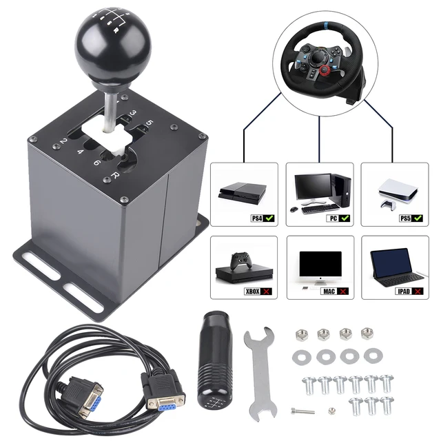 PS4 PS5 PC USB H biegi 6 + R dla Logitech G29 dla ETS2 Simracing z funkcją sekwencji gra symulacyjna