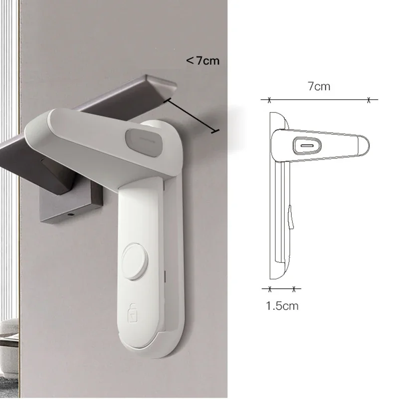 New Products Little Chicks Baby Safety Lever Door Handle Lock Child Locks for Door Handles Home