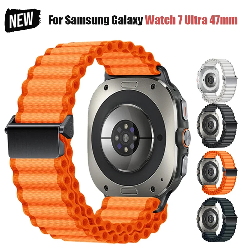 Pop Alpine Loop Strap For Samsung Galaxy Watch 7 Ultra 47mm Sports Bracelet Nylon Watchband For Galaxy Watch Ultra Band Accessor