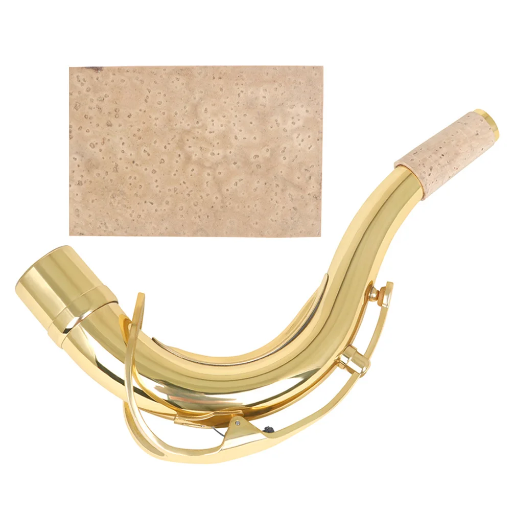 1 комплект, сменный латунный комплект для саксофона, шия тенора, аксессуары для тенор-саксофона, пробковые альт-шт., золотые аксессуары, прочный подарок