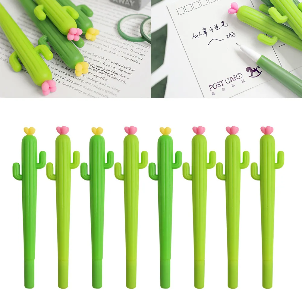 

Набор из 24 розовых декоративных ручек в форме мультяшных персонажей, милые гелевые ручки для канцелярских принадлежностей