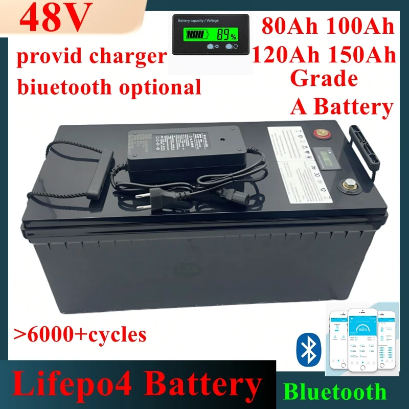 

CZW48V 80Ah 100Ah 120Ah 150Ah LiFepo4 литиевая батарея для 5KW дома на колесах солнечное хранилище лодка инвертор тележка для гольфа