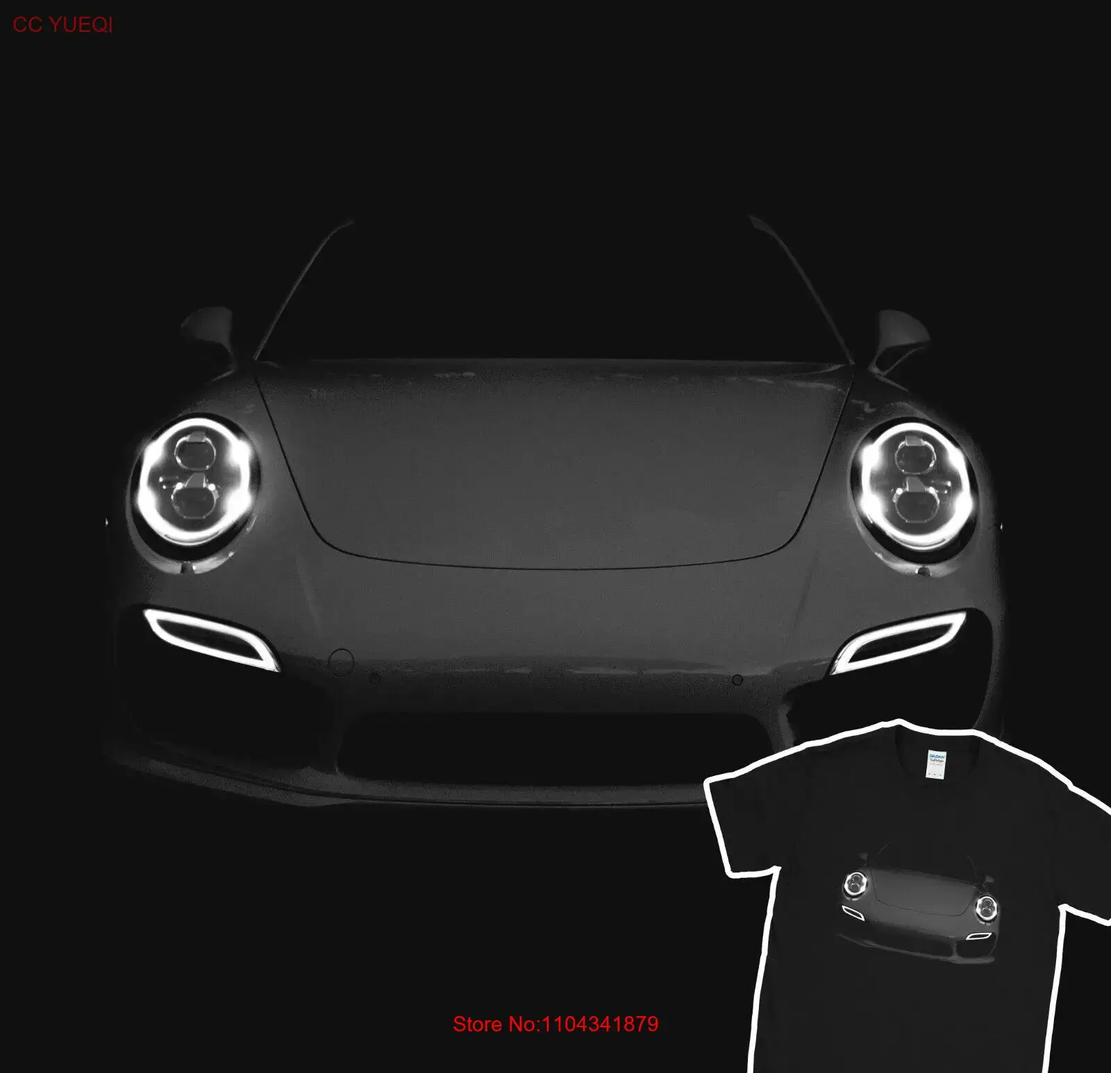 Turbo S 991 T Shirt Mens Idea Headlights Glow Luxury Car long or short sleeves