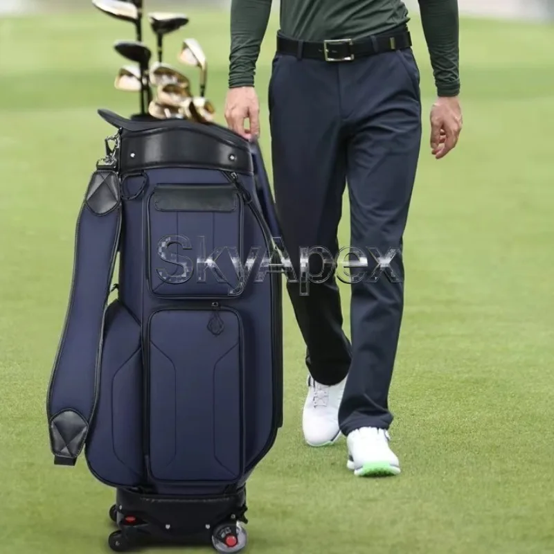 Rolling Wheeled Golf Travel Bags Waterproof  Feature Large Capacity Protect Golf Clubs During Long Distance Trips And Air Travel