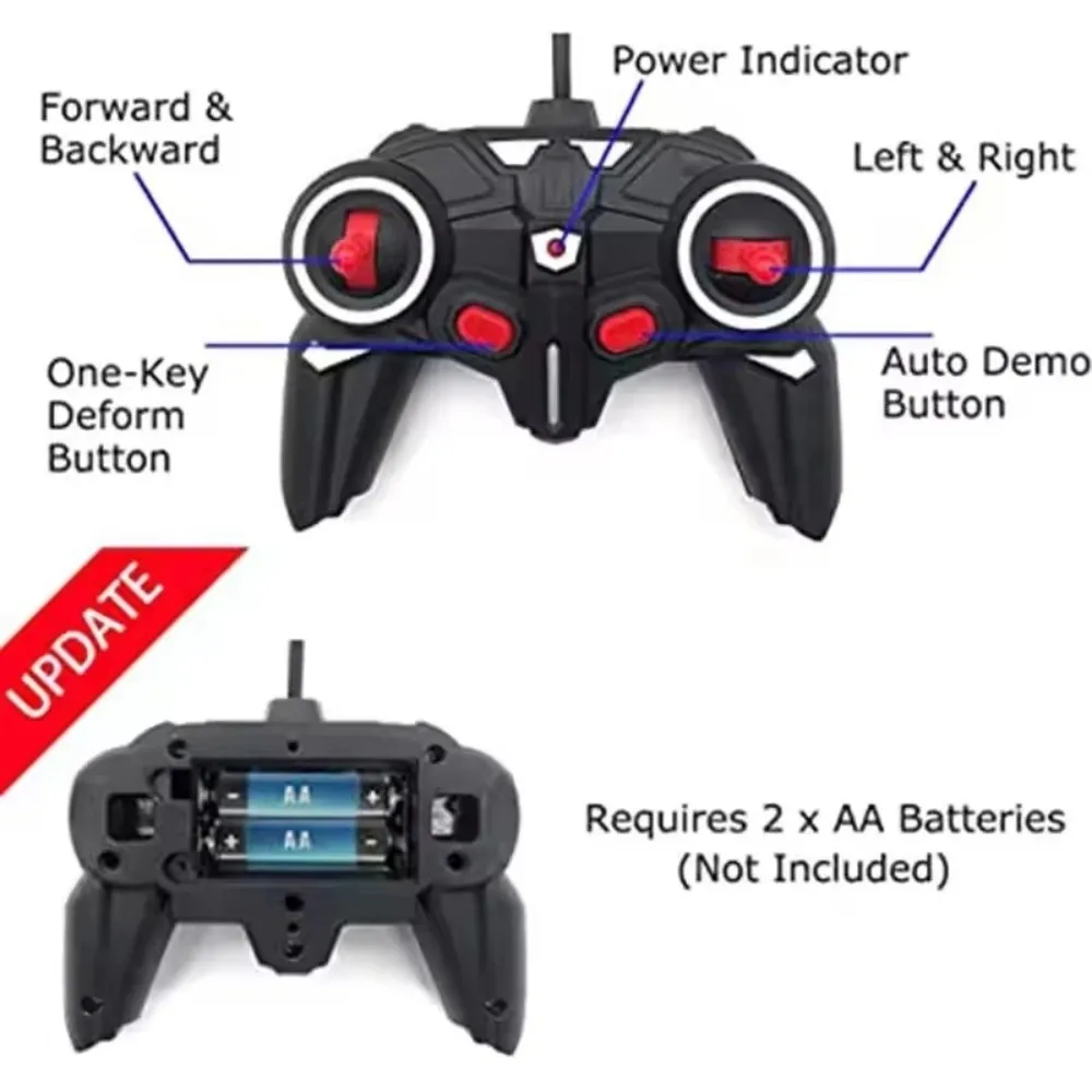 새로운 2-in-1 변신 로봇 자동차 원키 변형 리모컨 변형 자동차 전동 RC 자동차 선물