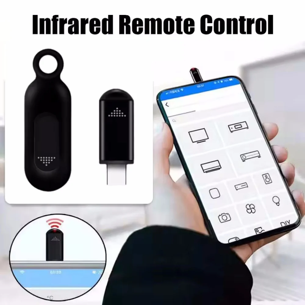 Mobile phone Remote Control TypeC for iPhone IR Adapter Universal IR Infrared Smart Remote Suitable For TV Air Conditioner Fan