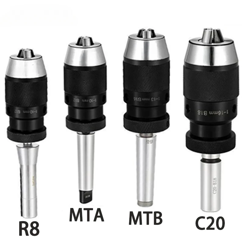 MT2 MT3 MT4 MT5 R8 C10 C12 C16 C20 B10 B12 B16 B18 B22 Morse Drill Chuck Lathe CNC drill machine self-tightening drill chuck