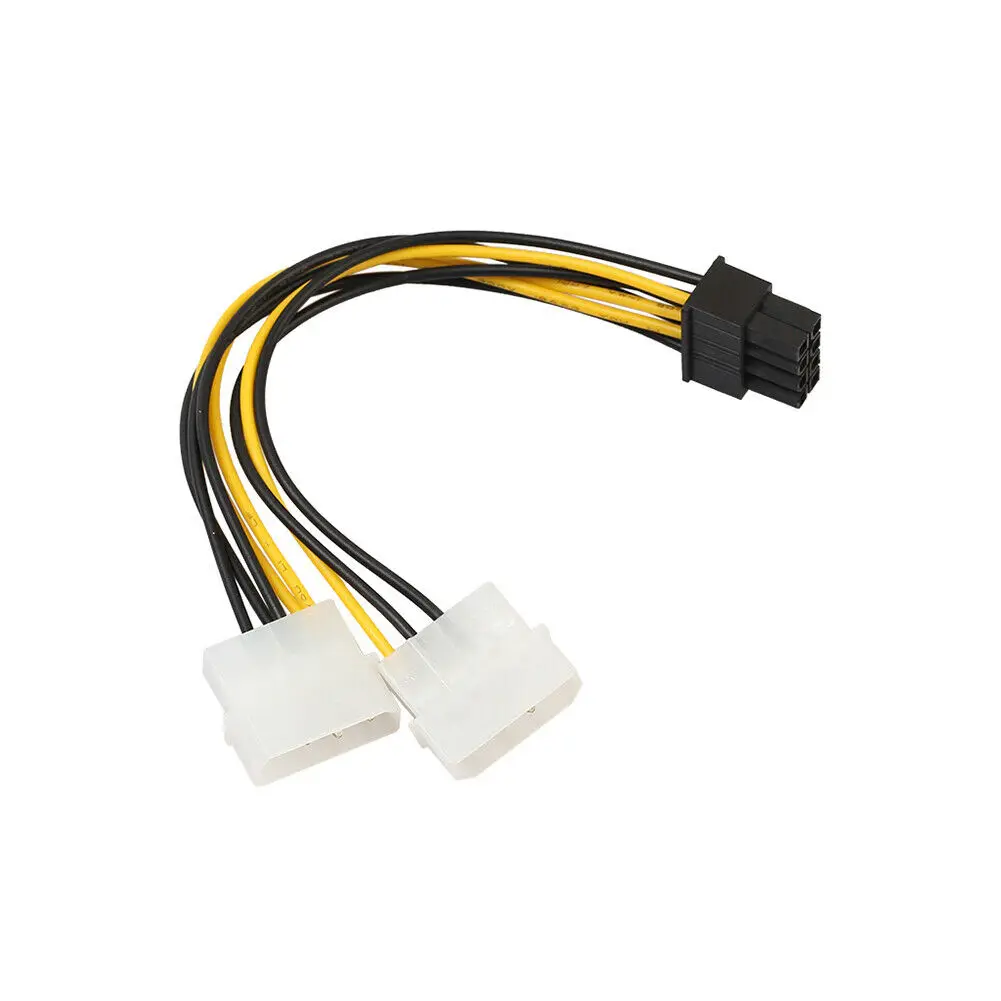 Câble d'alimentation carte graphique 8 broches (6 + 2) PCIe à double Molex 18cm R1964