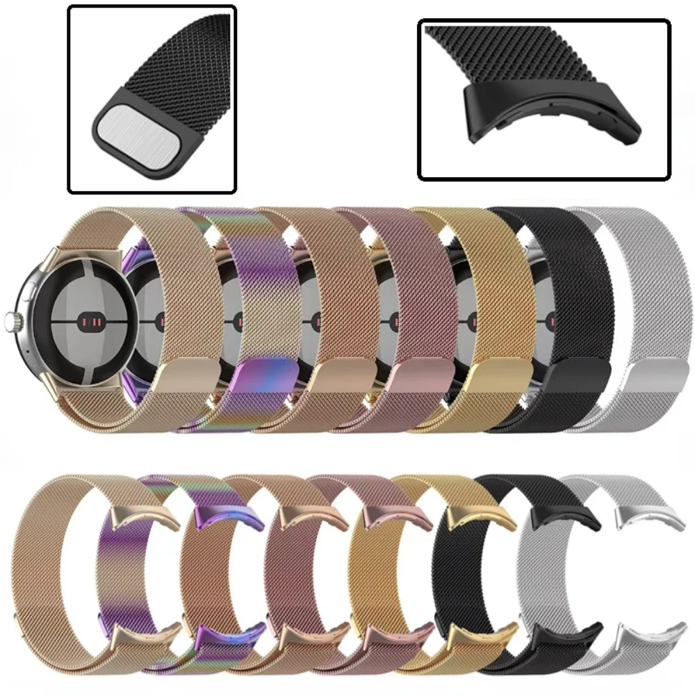 Milanese loop Strap For Google Pixel Watch 2 Magnetic Bracelet Wristband Correa Google Pixel Watch 2 Stainless Steel Metal Band