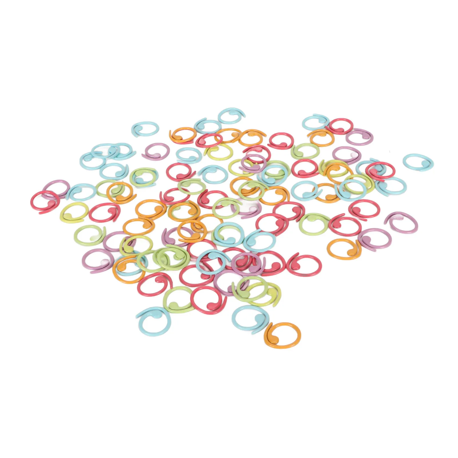 

100pcs Stitch Ring Markers Multipurpose Metal Colorful Crochet Stitch Marker For DIY Handcrafts