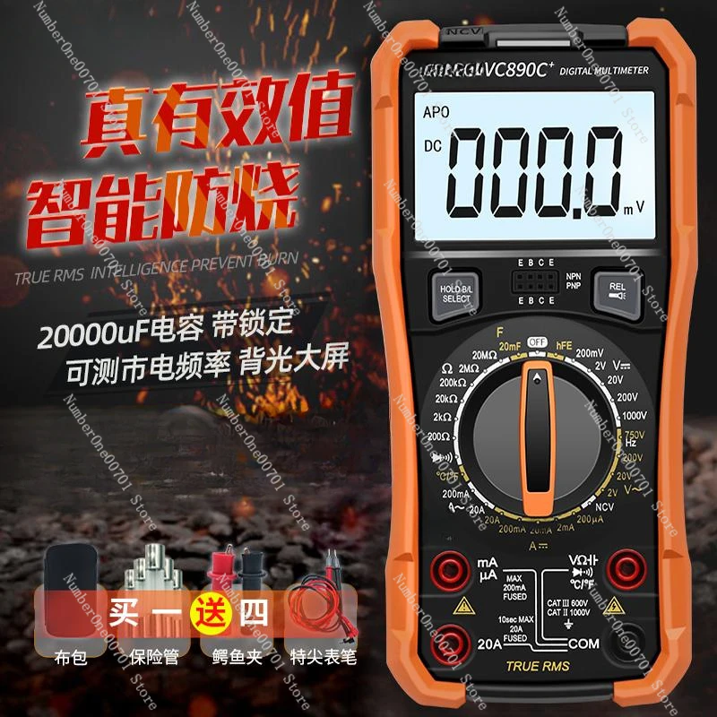 High Precision Universal Digital Multimeter, Meter Capacitor, Anti-burn, VC890D, VC890C +