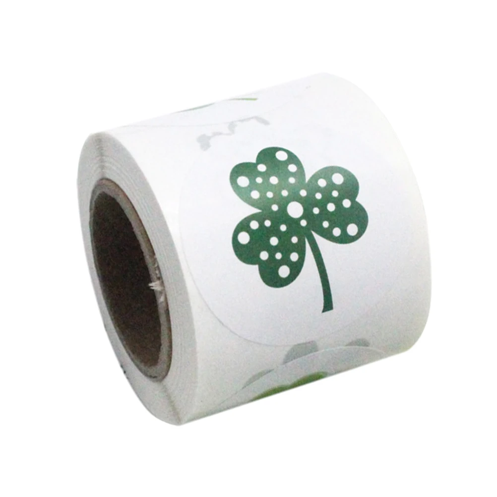 

500 Pcs Stickers Shamrock Label Sealing Green Festival Patricks Day Sticker Patricks Day Supplies DIY Decor