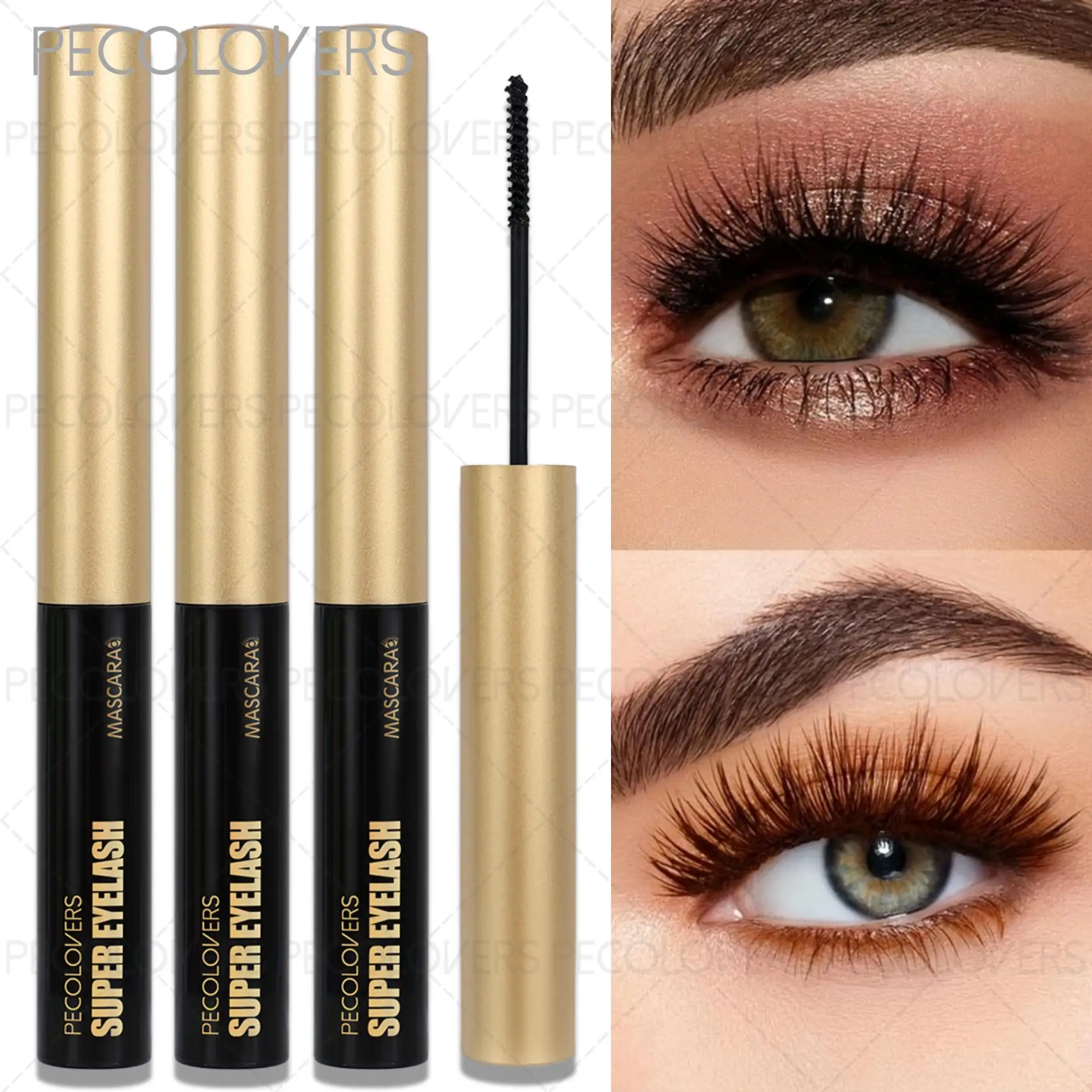 3 قطع ماسكارا تجعيد طبيعية تدوم طويلاً، مقاومة للماء، مقاومة للتلطخ، ماسكارا، حجم وتجعيد الشعر #1