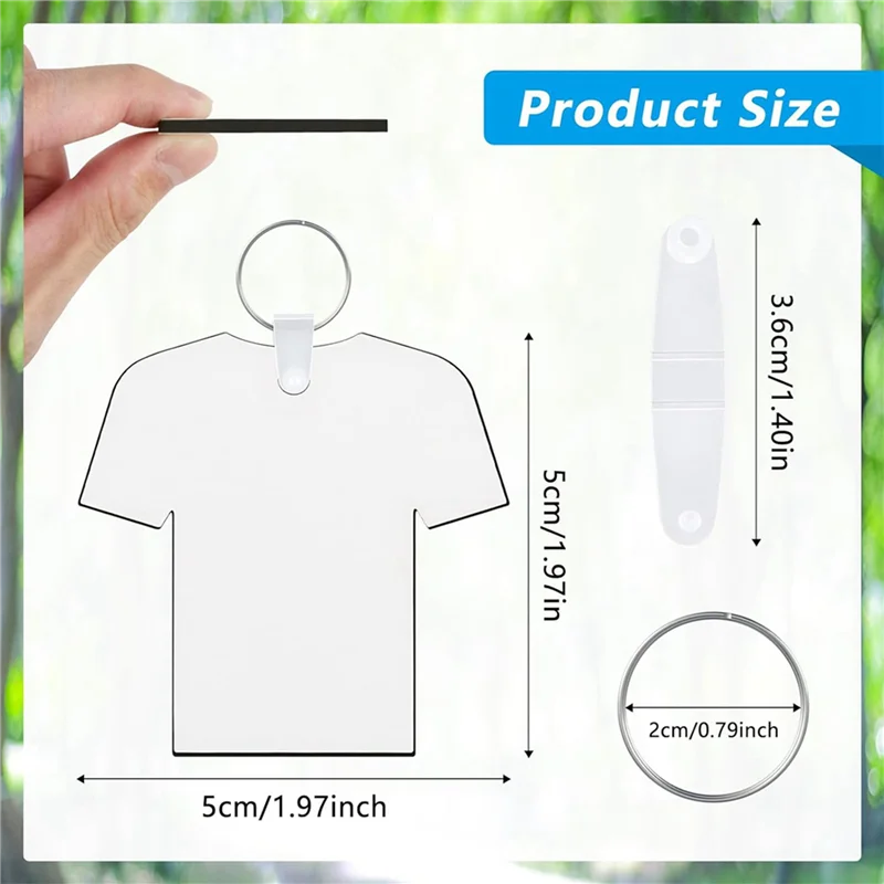 B84B-360PCS Sublimation Keychain Blanks Double Side Heat Transfer Blanks MDF Key Rings Football Sublimation Keychain Blanks