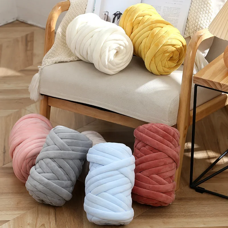 

Супермягкие супертолстые хлопковые полоски с кристаллами, хлопковые полоски, плетеное вручную одеяло, нить, подушка, сумка, гнездо для домашних животных.