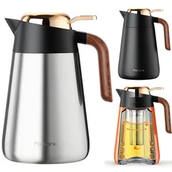 Make Tea Coffee Thermos Bottle Cup with Big Filter BPA FREE Vacuum Thermos Tumbler for Coffee Tea Maker Termos Flask Kettle
