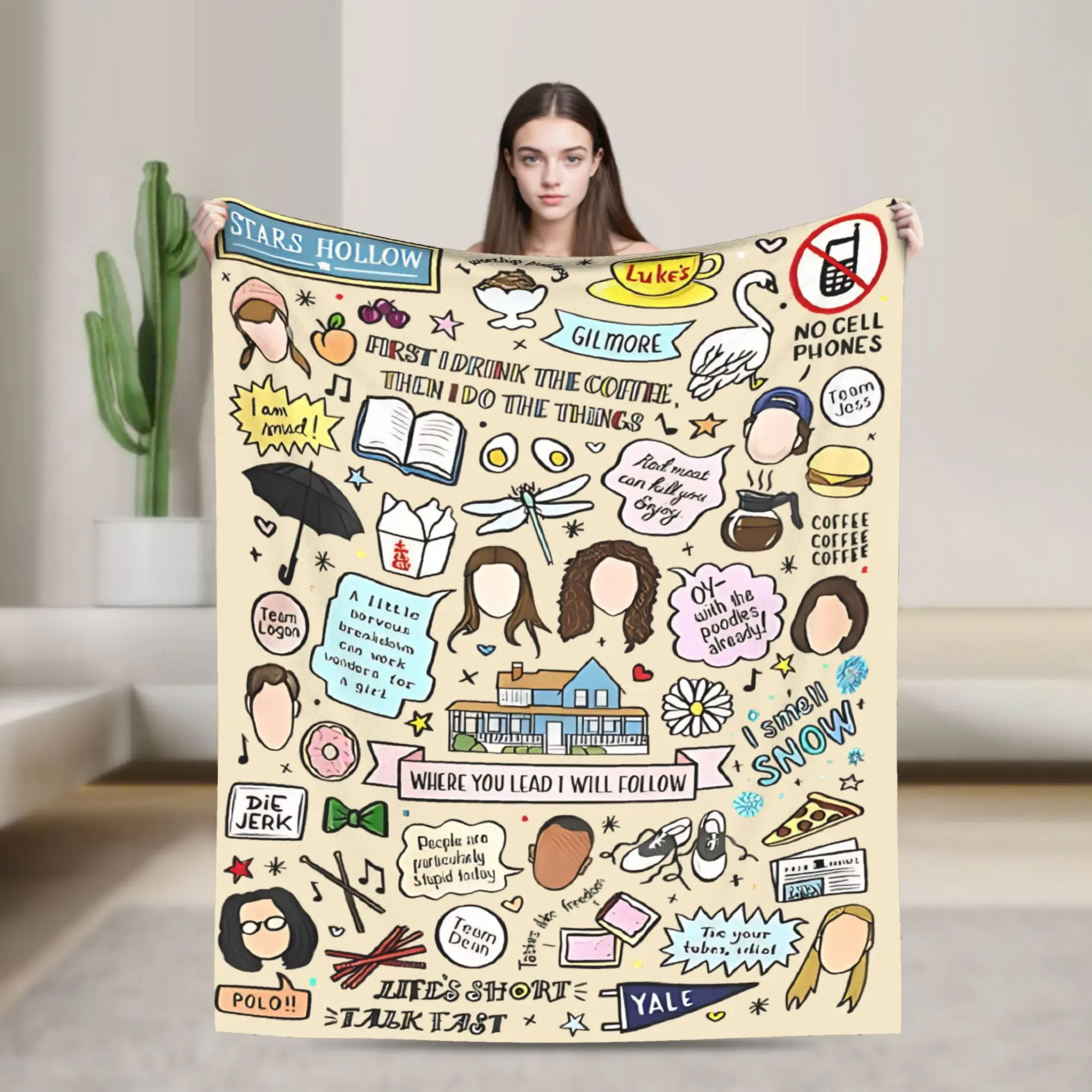 Gilmore Girls Blanket Coral Fleece Plush Textile Decor  Breathable Super Warm Throw Blanket for Home Couch Quilt