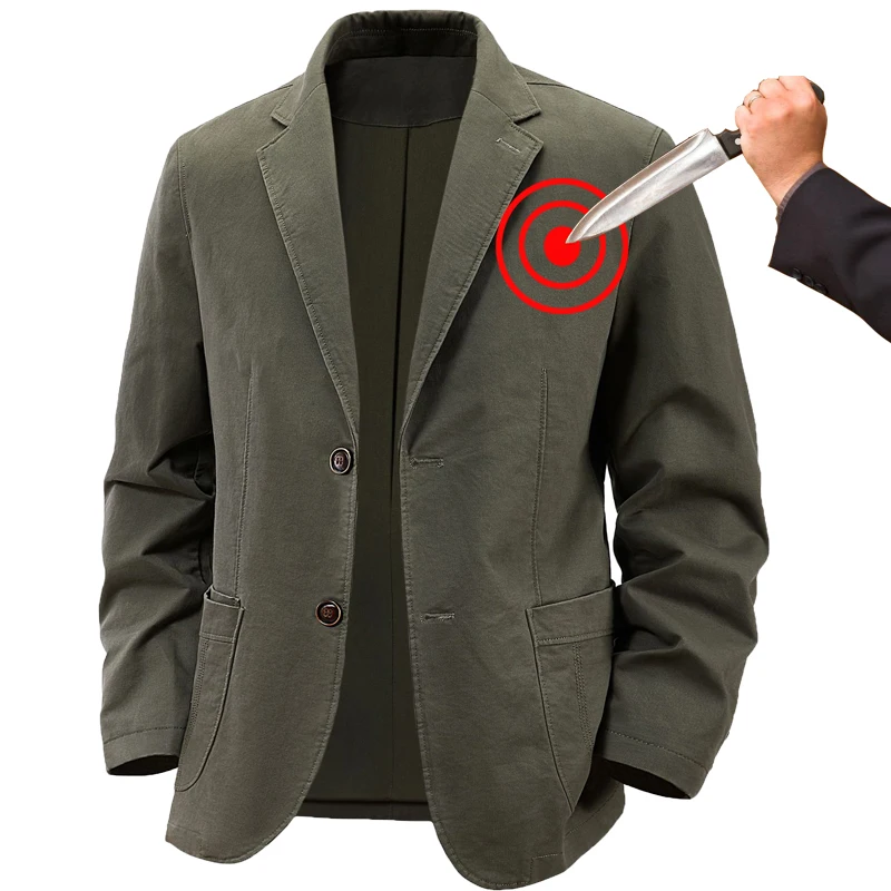 

Тактическое снаряжение для самообороны, устойчивый к порезам хлопковый блейзер, нож, устойчивый к ударам, антиударная одежда, защитный наряд без вырезов