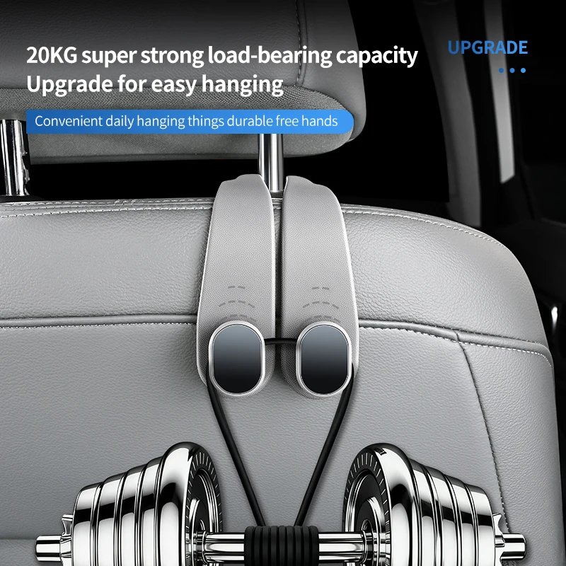 Car seat double hook headrest buckle type car back storage rack bag milk tea shopping bag universal buckle travel storage rack
