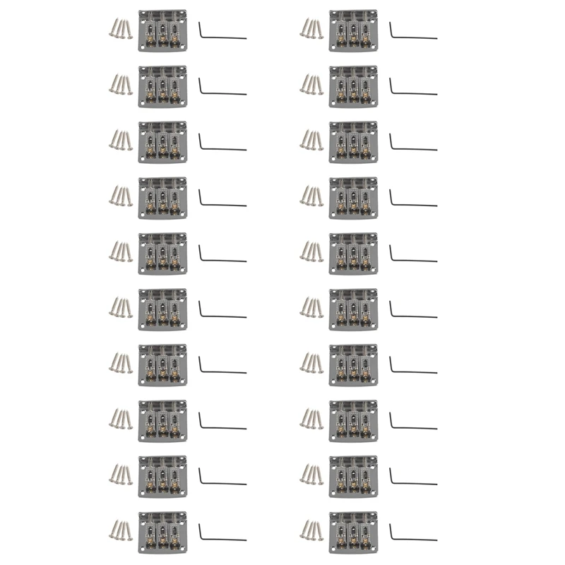 

20X 3 String Guitar Ball String Bridge Bridge Pull String Hard Tail Guitar Bridge Tail 3 String Guitar Replacement