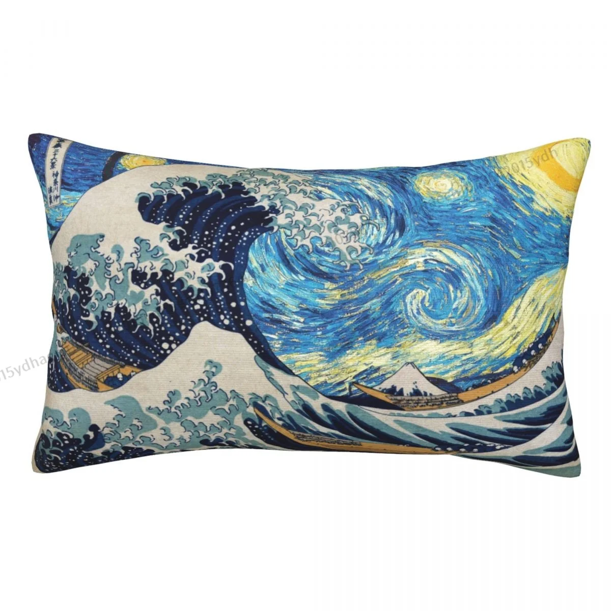 

Starry Night Kanagawa Wave Cojines Pillowcase Van Gogh Painting Cushion Home Sofa Chair Print Decorative Coussin Pillow Covers