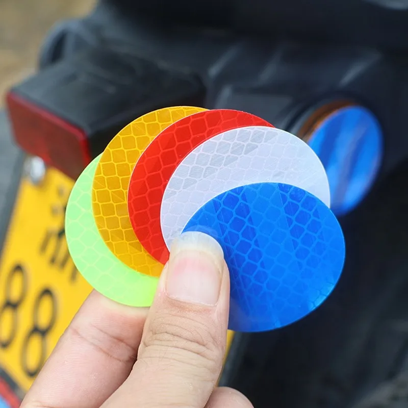 10pcs Car Bumper Reflective Stickers Reflective Warning Strip Tape Secure Reflector Sticker Decals Safety Warning Stickers 5cm