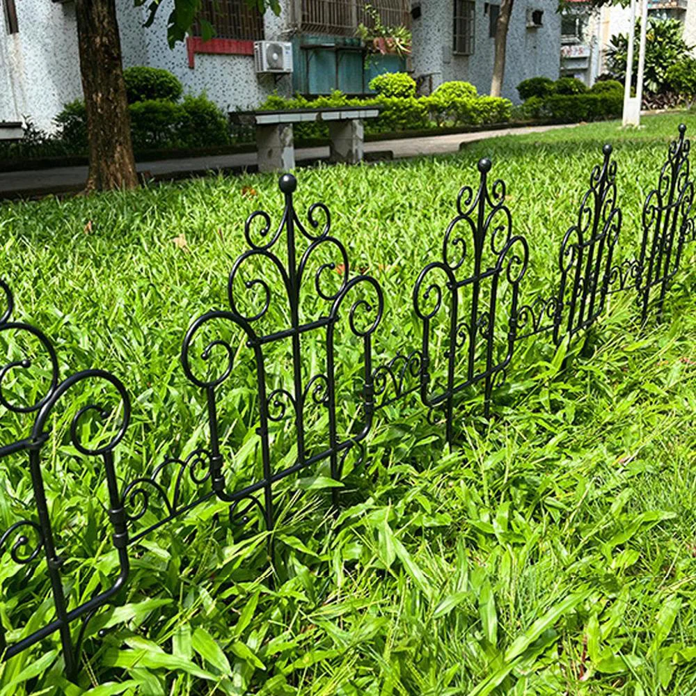 

5PCS/10PCS European Style Garden Fence Outdoor Courtyard Fence Flower Vegetable Iron Fence Decoration Courtyard Wrought