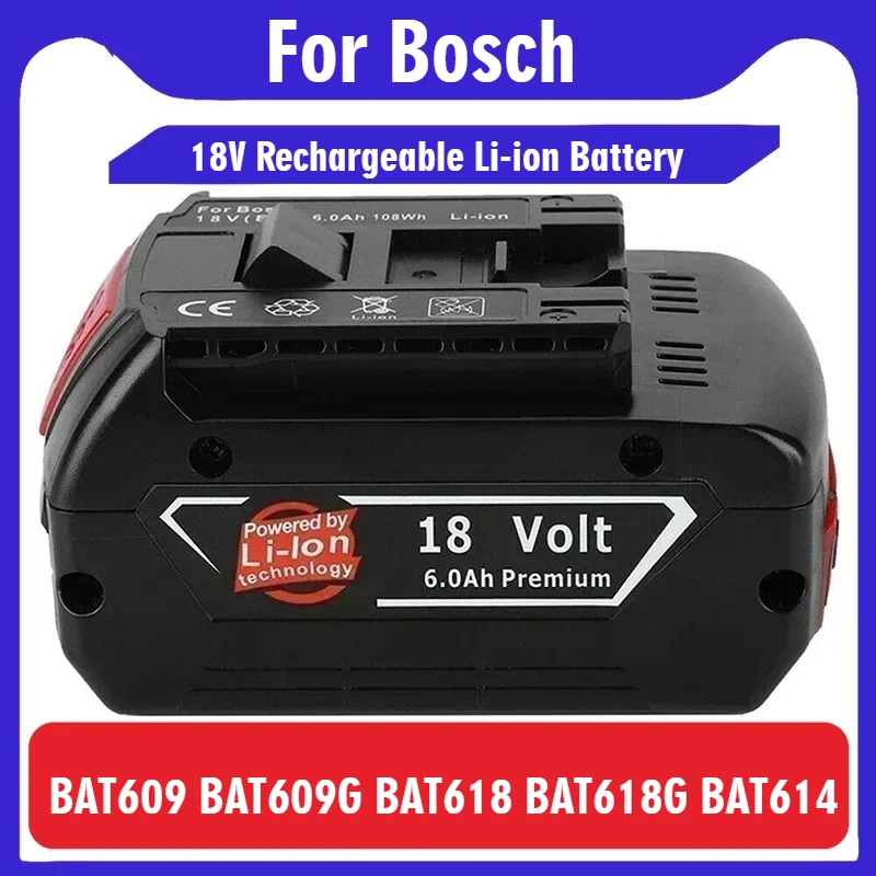 

For Bosch 18V Battery Electric Drill 18V Rechargeable Li-ion Battery BAT609 BAT609G BAT618 BAT618G BAT614 Charger