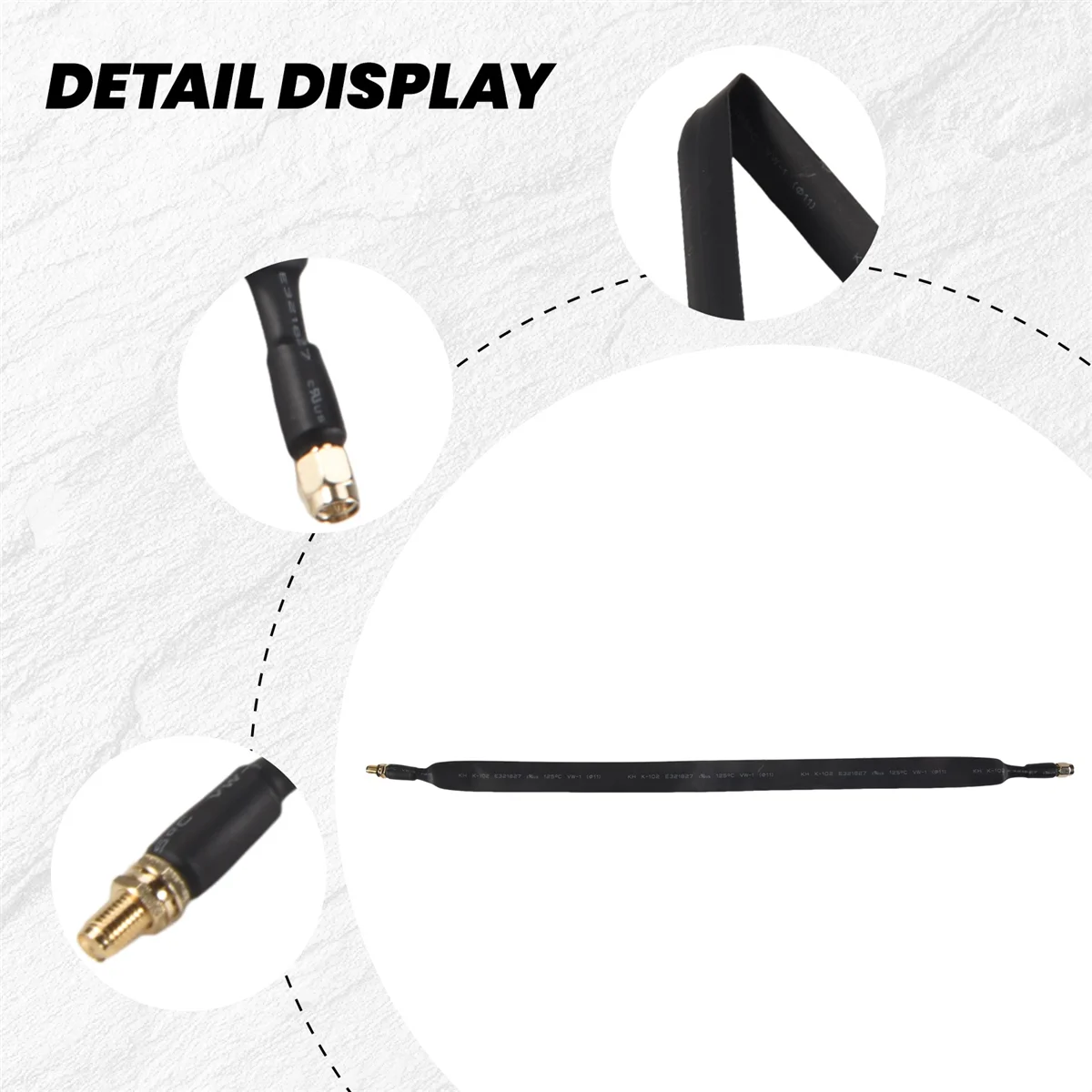 LoRa كابل مسطح SMA ذكر إلى SMA أنثى نافذة وباب تغذية من خلال محول تمديد كابل محوري لـ LoRa WiFi #5