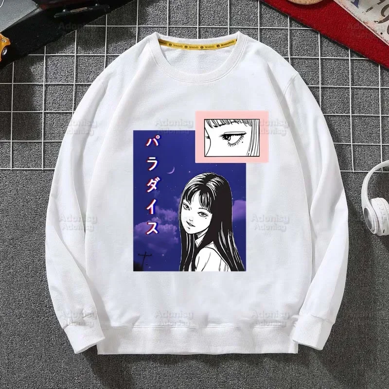 Junji Ito Tomie Shintaro Kago Horror Japan Manga Hoodies Autumn Sweatshirts Women Long Sleeve Casual Personaity Kawaii Clothes