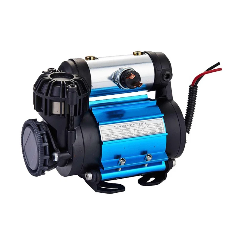 12V Portable Car Air Compressor Single Cylinder Electric Tire Inflator Standard Size Metal Inflator