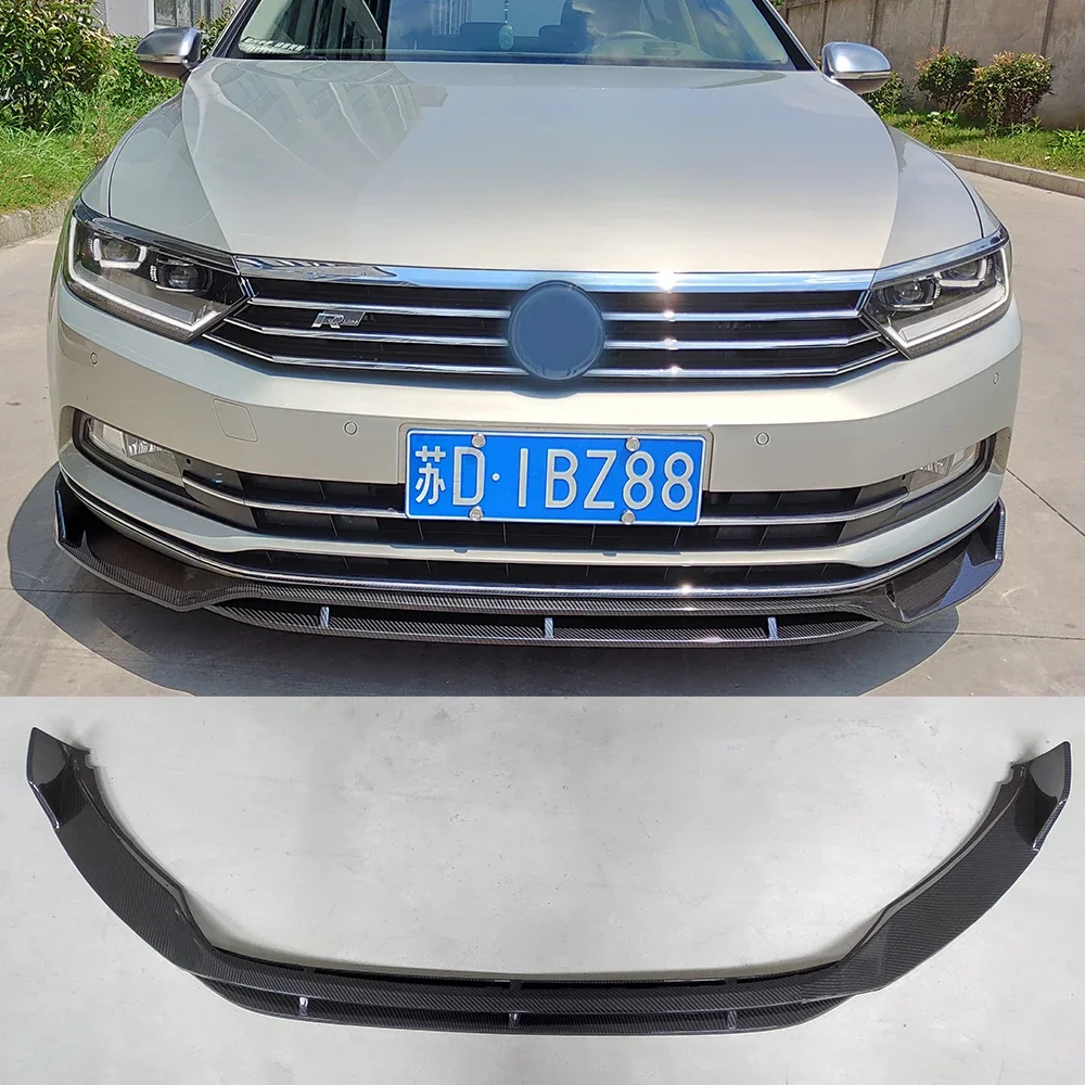 

For Volkswagen MAGOTAN 2017 Year Car Front Bumper Chin Bodykit Lip Modification On Bumper Spoiler Chin Bright Black