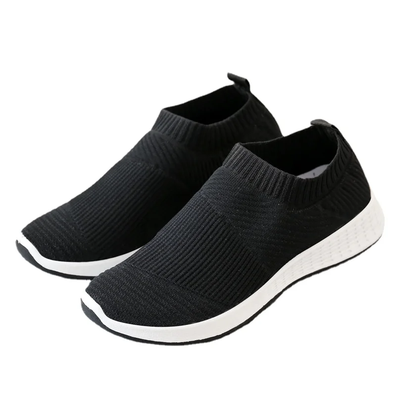 Breathable Shoes for Woman Sneakers 2022 New Fashion Loafers Stretch Fabric Casual Slip-on Lightweigh Soft Sole Lady Shoes Women