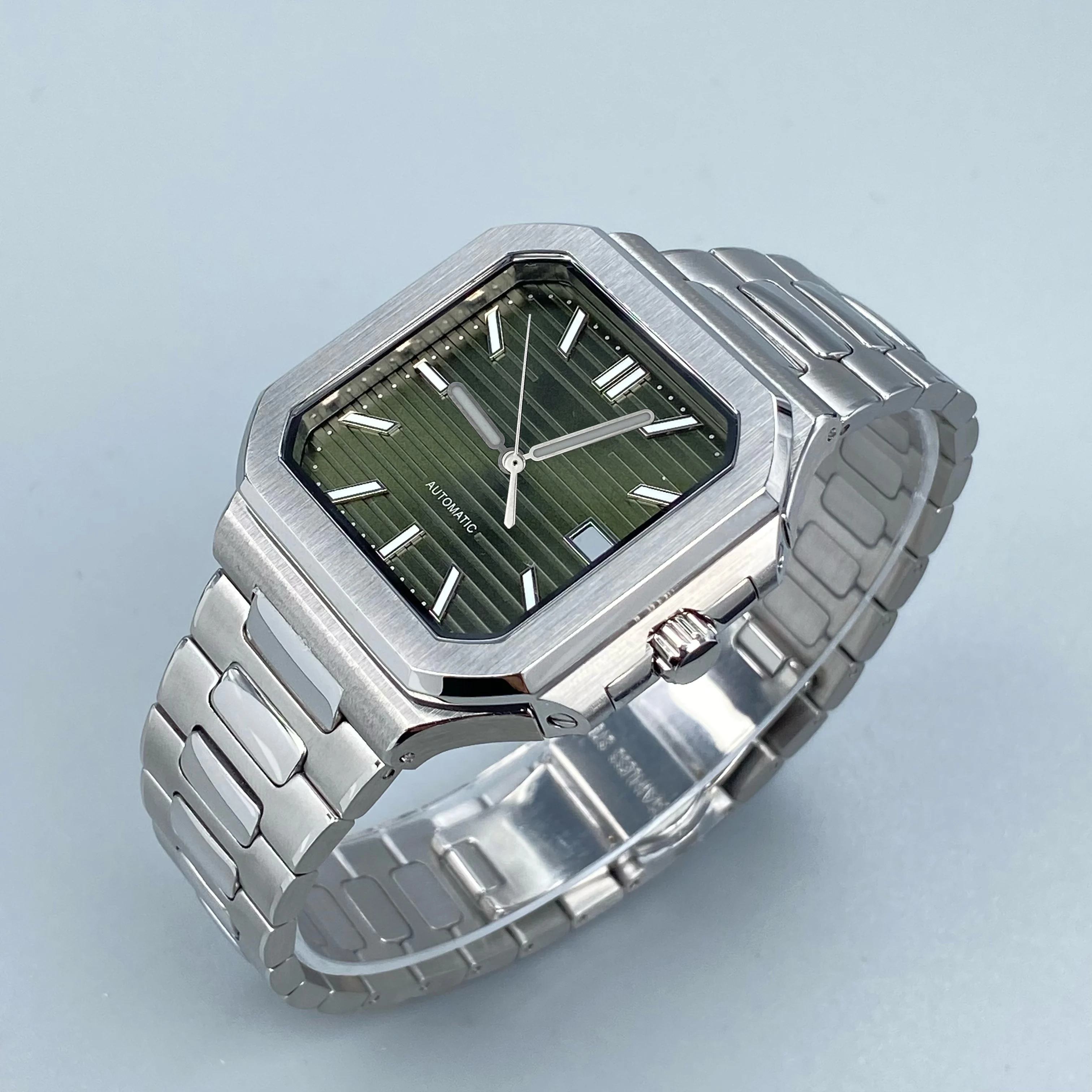 Nowa kwadratowa koperta zegarka 37,5 mm do części PP CUBITUS Zamiennik dla akcesoriów Seiko NH35/NH36 Ruchy pasują do tarczy 29,5 mm