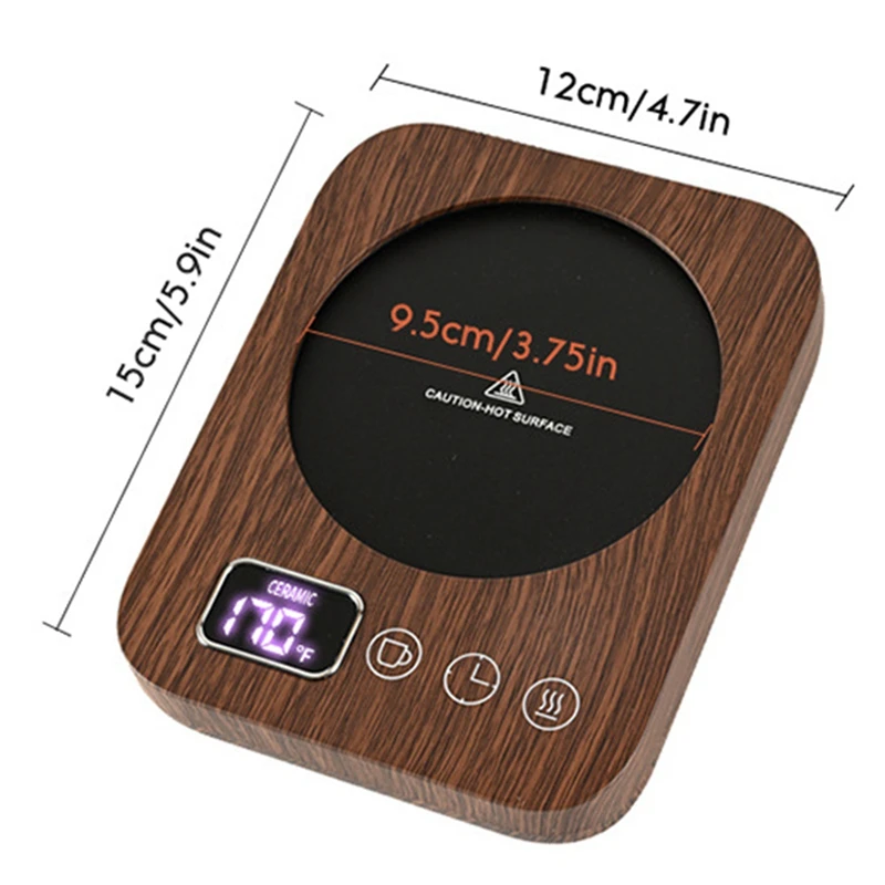 Smart Coffee Mug Warmer,Wax Candle Warmer Plate With Timer, Electric Coffee Warmer With Auto Shut Off 15 X 12 X 2.5Cm