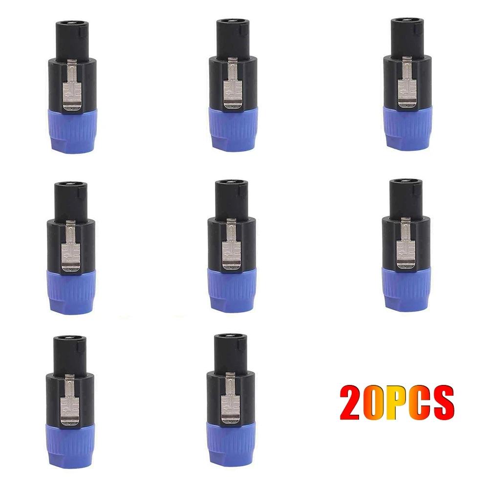 A42T-20Pcs 4Pins NL4FC Connector Aviation Plugs 4 Pin Speakon Female Jack Accessories Blue