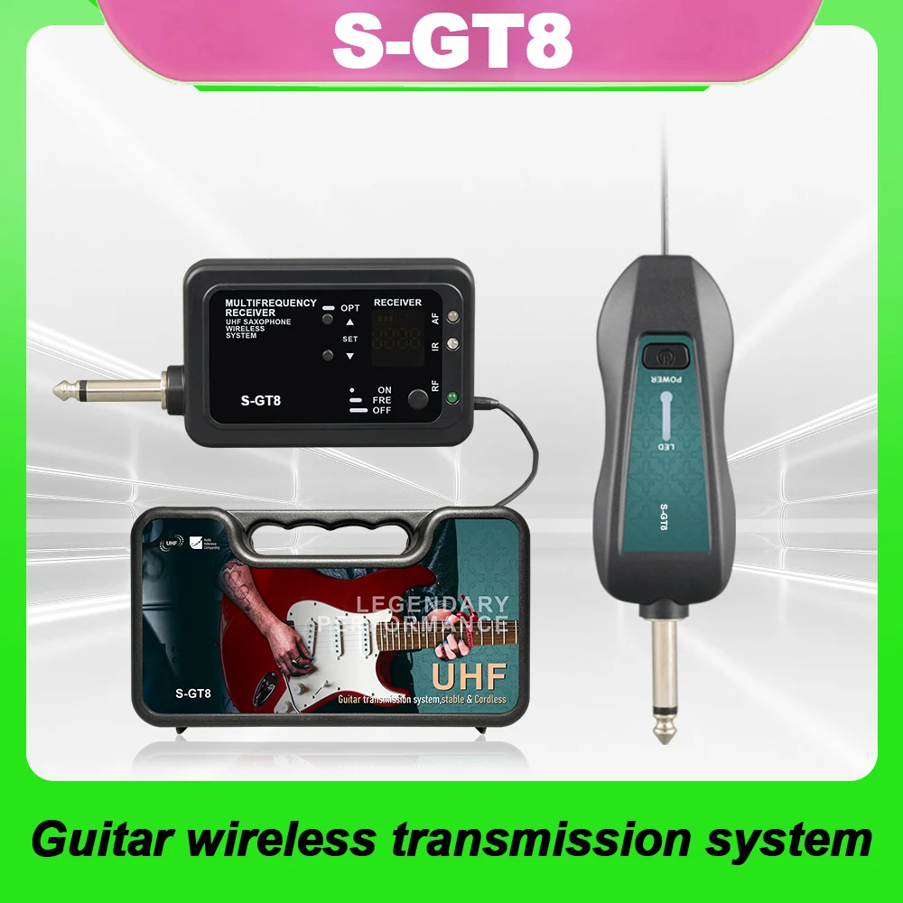 The wireless guitar transmission system is suitable for high-quality recording of electric guitars