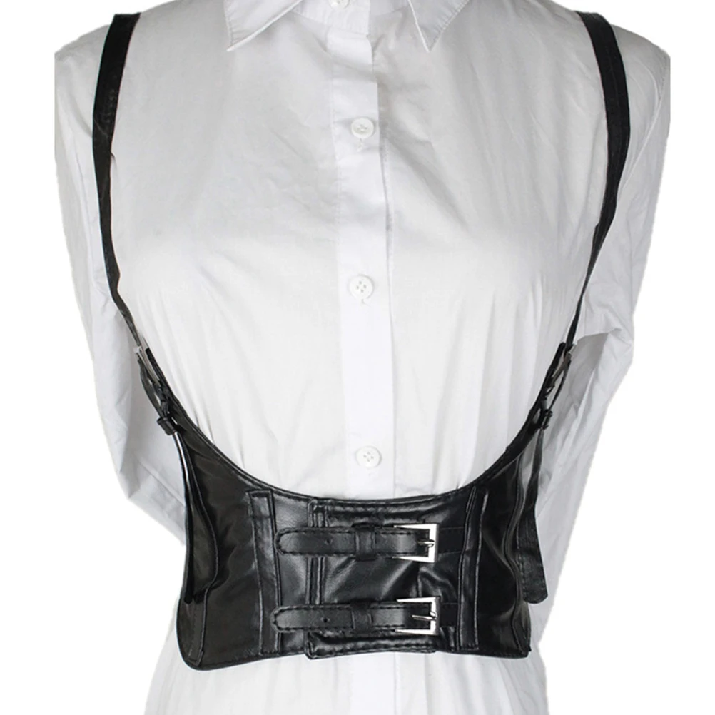 

Elegant Punk Women Waist Belt Adjustable Straps Denim Pu Fashion Harness For Valentine Wedding Party Rave Wear Cosplay Costume