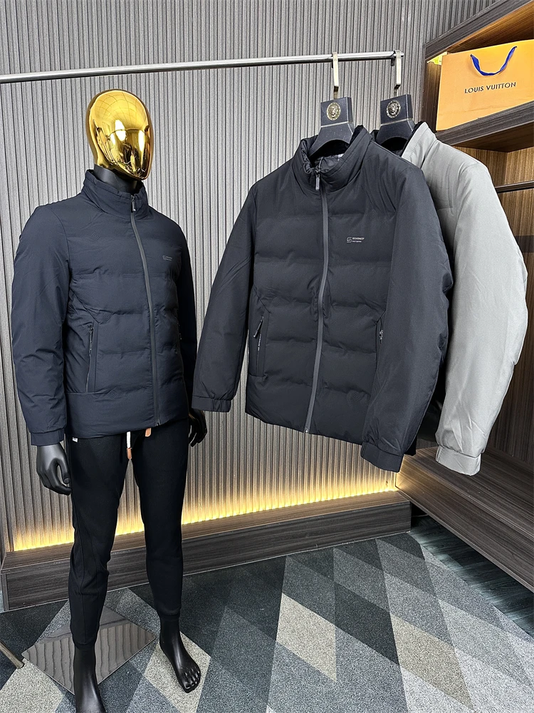 

Waterproof Tear-Resistant Winter Cotton Jaet for Men Outdoor Busin Casual Stand Collar Thi Warm Faionable Ci Sle