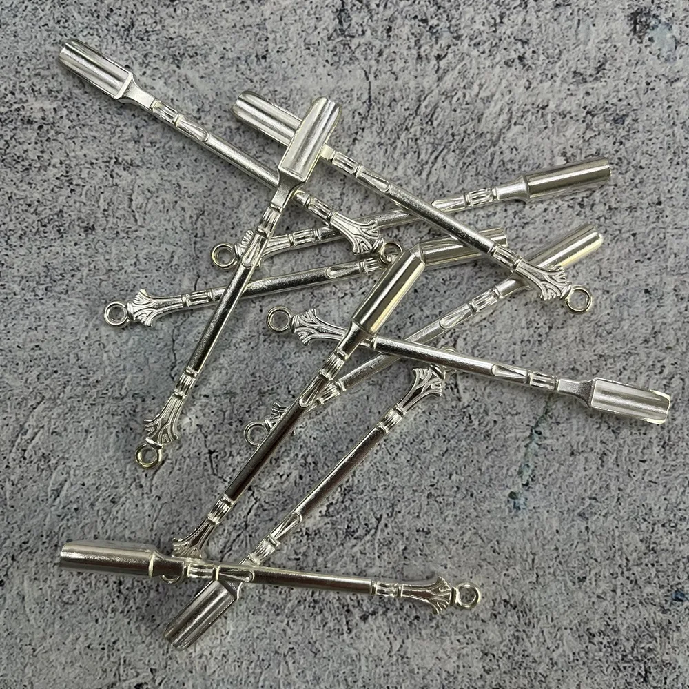 10 قطعة ملعقة صغيرة لمسحوق التبغ عشب الطب قياس ملعقة معدنية مجرفة صغيرة اكسسوارات الدخان