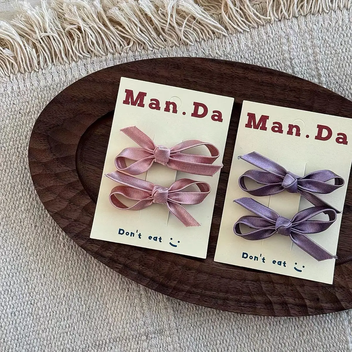 

Заколки для волос для девочек, 2 шт., нескользящие заколки с жемчужной лентой и бантом для малышей