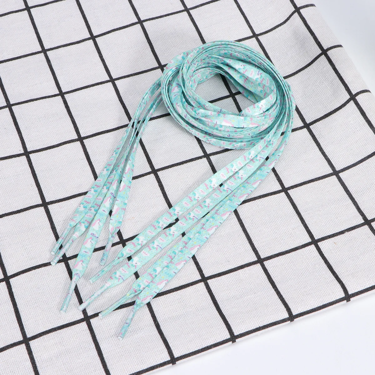 

2Pair Unicorn Shoe Laces Flat Shoelaces for Sneakers Colorful Polyester Strings Lightweight Braided Design for Running Hiking