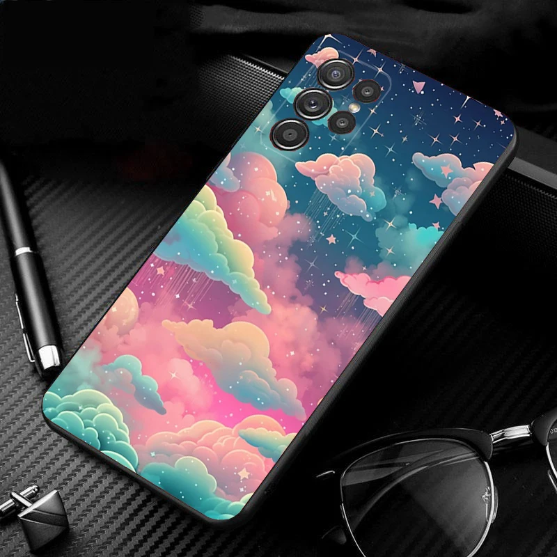 

Phone Case For Samsung Galaxy S25 S24 S23 S22 S21 Ultra S24 S23 S22 S21 S25 Plus S24 S20 FE Rainbow clouds