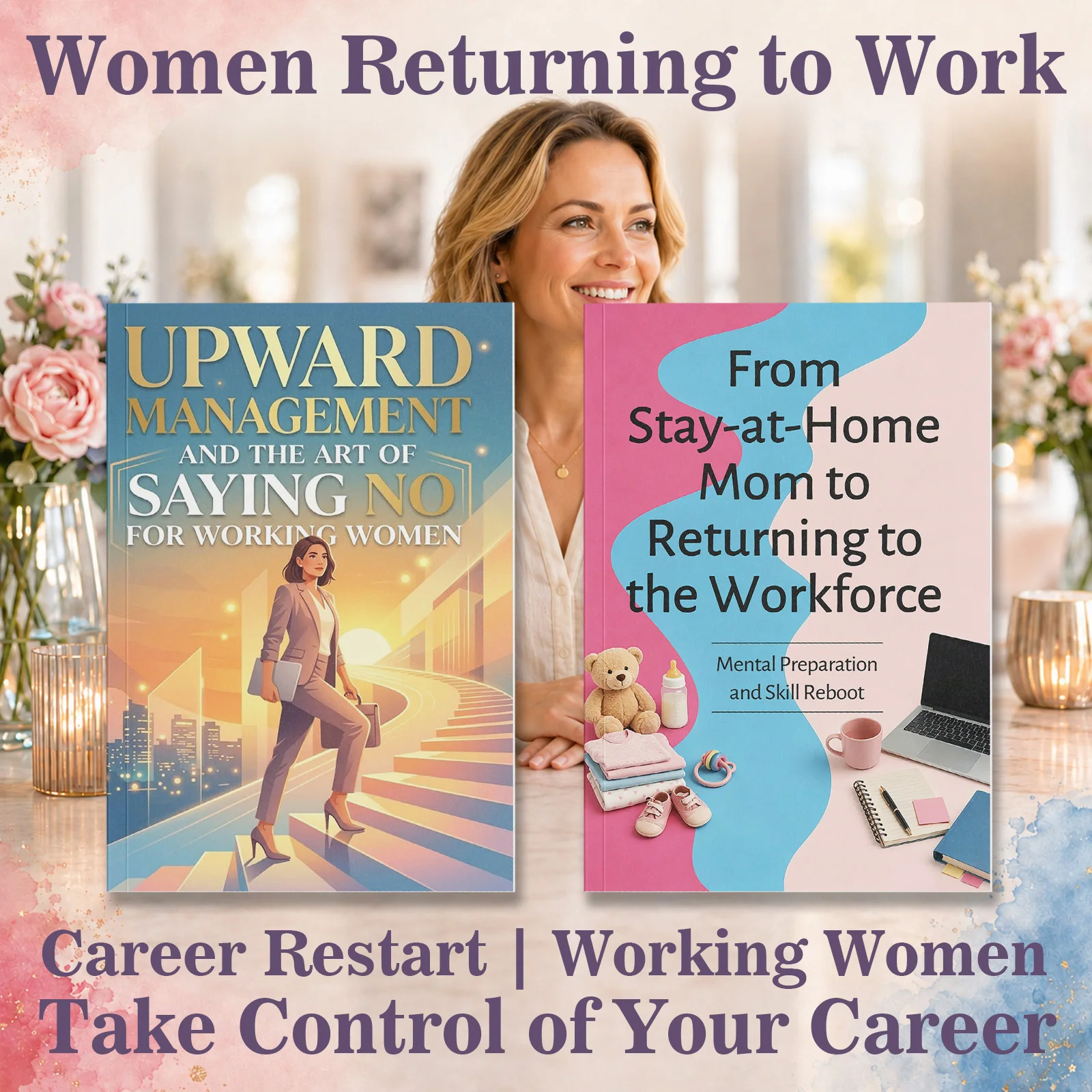 2-Book Women Returning to Work Career Restart Book Set, Includes Upward Management and the Art of Saying No for Working Women
