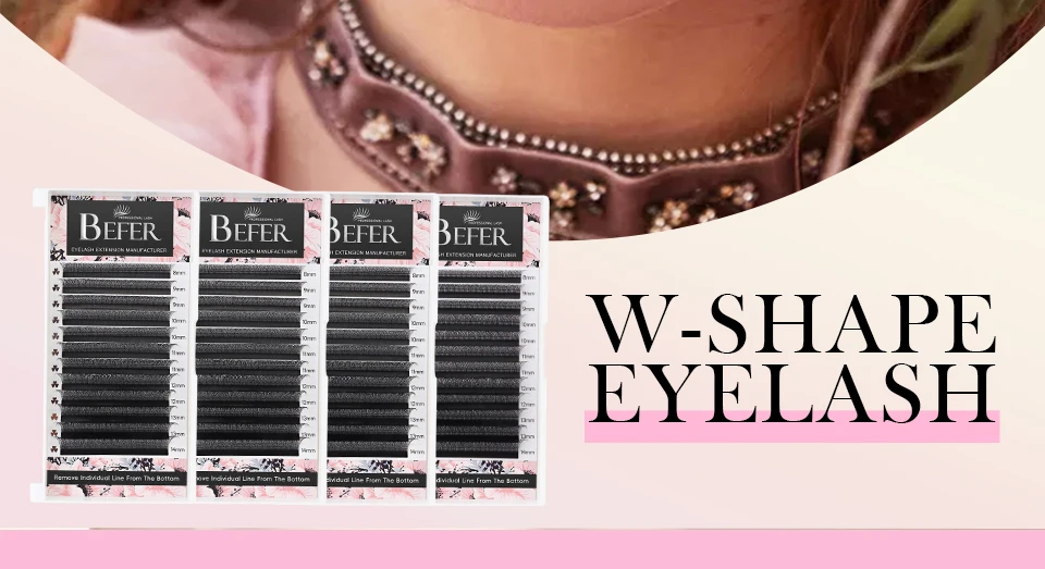 Befer W-förmige Wimpernverlängerung Volumen Cilios 5D 3D 4D 6D Wimpern W Hochwertige Großhandelslieferanten für Wimpernverlängerungen – Detail 5
