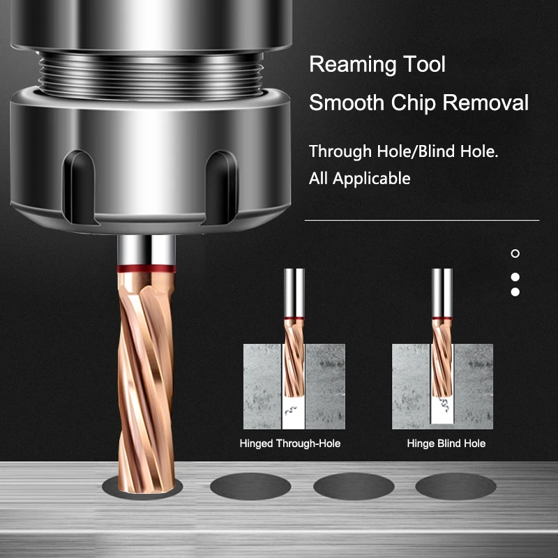 SHAZAM 2.0mm-25mm 100 Long HRC55 Tungsten Steel Carbide Nano Coating Spiral Reamers For CNC Machining Center Reamer Tools