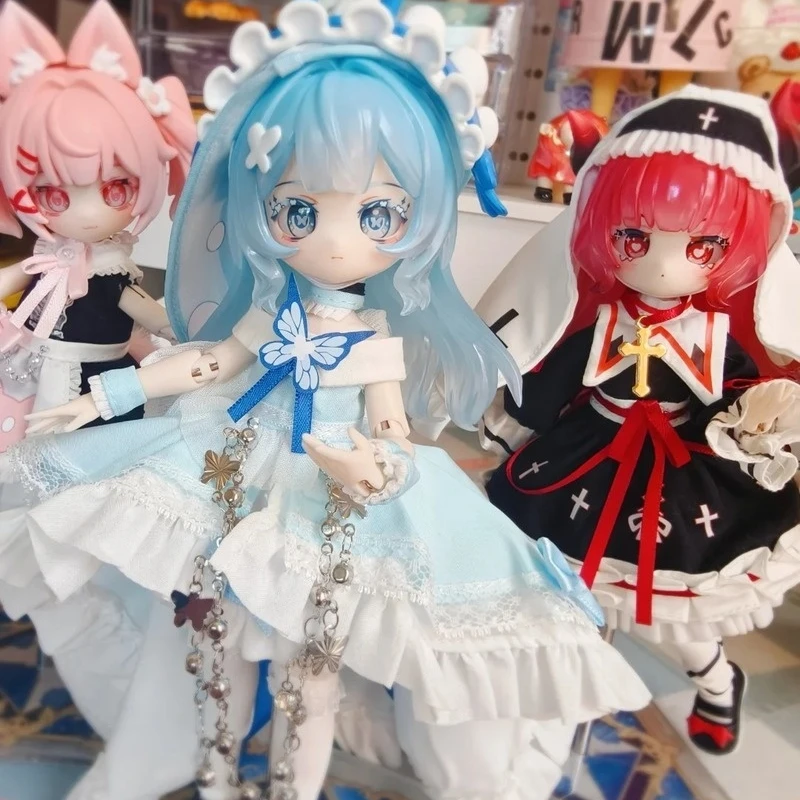 

Коллекционная подвижная фигурка BJD 1/12 в слепой коробке: Оригинальная персонажная фигурка с необычными чертами, изысканный милый подарок-сюрприз для девочек