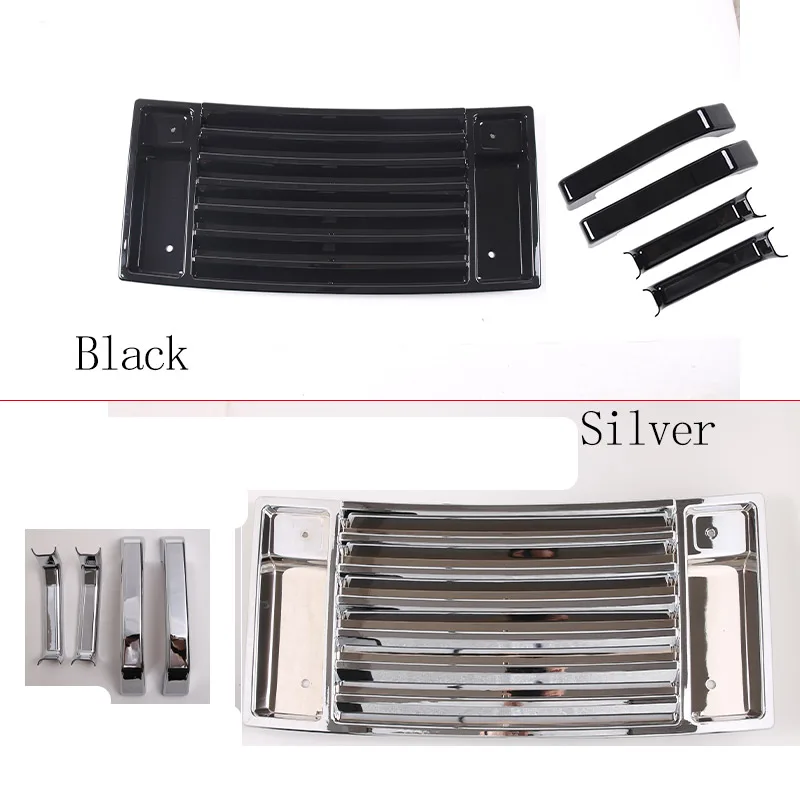 ABS Chrome Hood Deck Vent Panel Handle Covers Trim For Hummer H2 2003 2004 2005 2006 2007 2008 2009 Car Modification Accessories