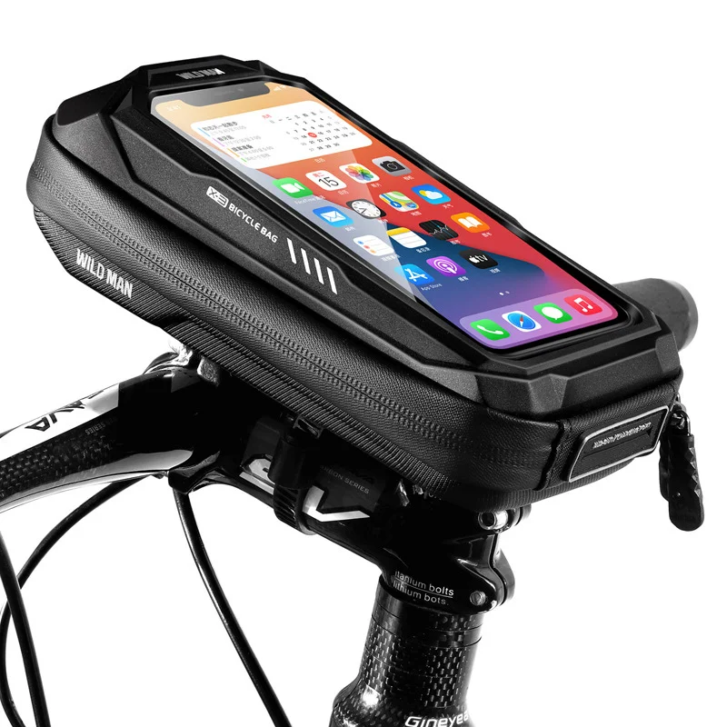Bolsa reflectante a prueba de lluvia para bicicleta, funda para teléfono móvil con pantalla táctil, bolsa para tubo superior de bicicleta, accesorios impermeables para bicicleta